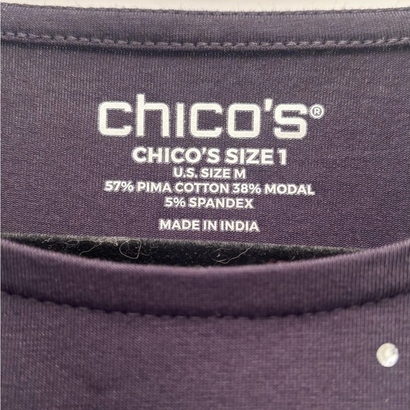 Chicos Black Sleeveless Top with Embellishments NWT - Picture 5 of 6